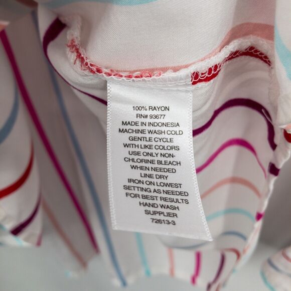 Ana Button Front Blouse Double Breast Pocket Striped Size PXL - Picture 7 of 8